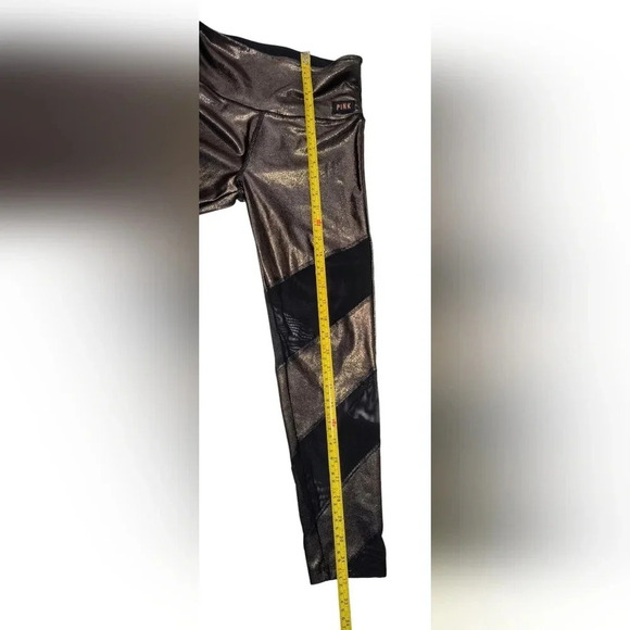 PINK Victoria's Secret Ultimate Bronze Metallic Mesh Athletic Yoga Leggings, S - Picture 6 of 10